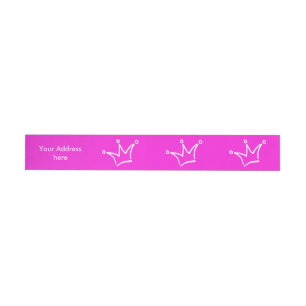 Funny Crown white + your backgr. & text Wraparound Address Label