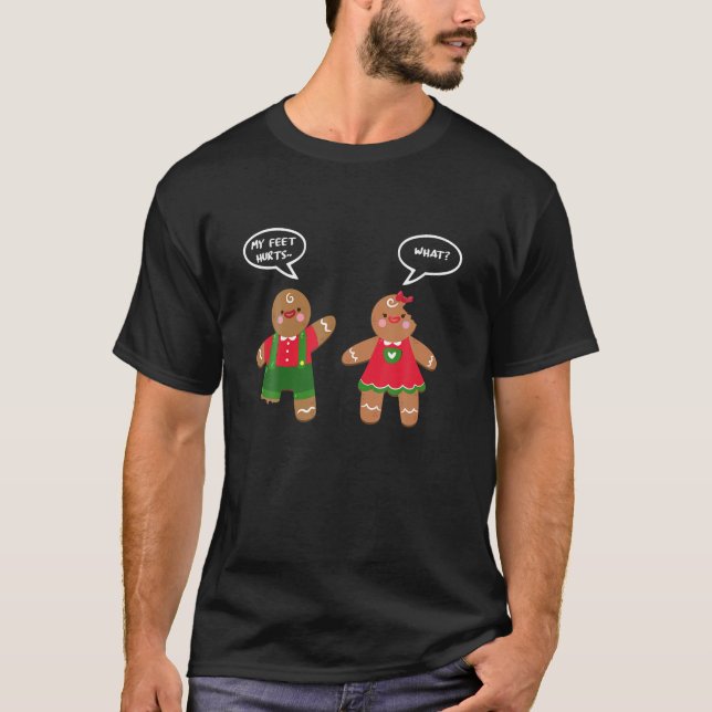 Funny Crude Christmas Humour Gingerbread Puns Slap T-Shirt (Front)