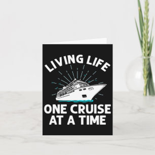Funny Cruise Art Men Women Family Cruise Vacation  Card