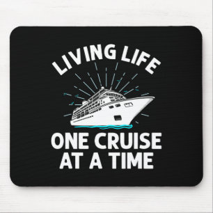 Funny Cruise Art Men Women Family Cruise Vacation Mouse Pad