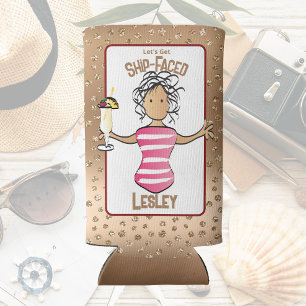 Funny Cruise Beach Vacation for Her Foam Drink Seltzer Can Cooler