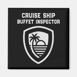 Funny cruise buffet inspector holiday vacation magnet