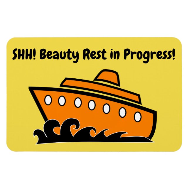 Funny Cruise Cabin Door Magnet - Beauty Rest (Horizontal)