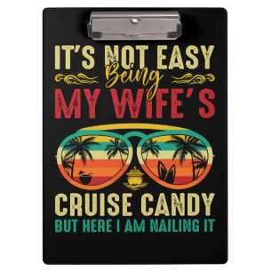 Funny Cruise Candy Husband Clipboard
