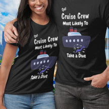 Funny Cruise Crew Dive Black Personalise