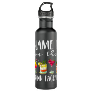 Funny Cruise Gifts Blame It On The Drink Package  710 Ml Water Bottle