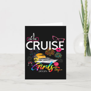 Funny Cruise Girls Trip 2025 Women Cruising Boat T Card