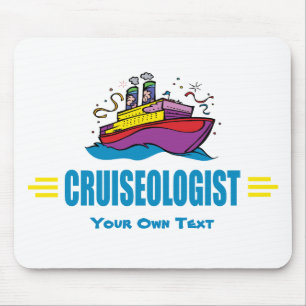 Funny Cruise Ship Caribbean Travel Fan Mouse Pad