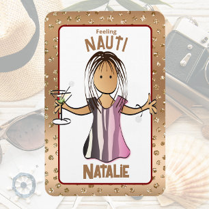 Funny Cruise Ship Door For Her Rose Gold Magnet