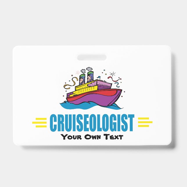 Funny Cruise Ship ID Badge (Front)