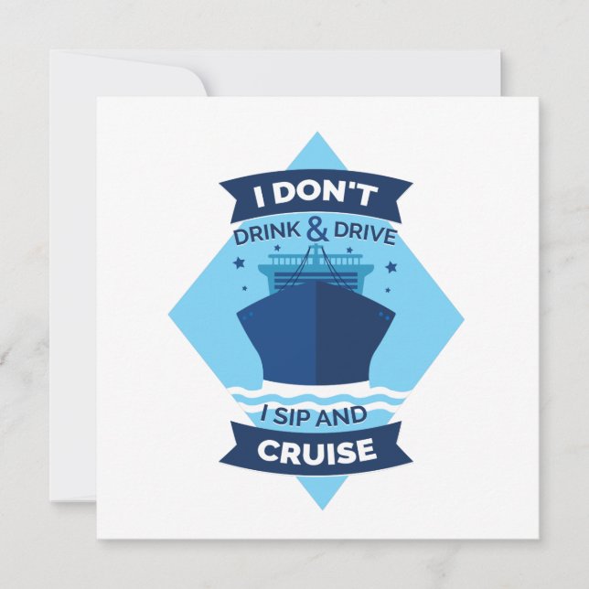 Funny Cruise Ship Quote    Card (Front)