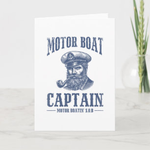 Funny Cruise Shirts For Men Motor Boat Captain  Card