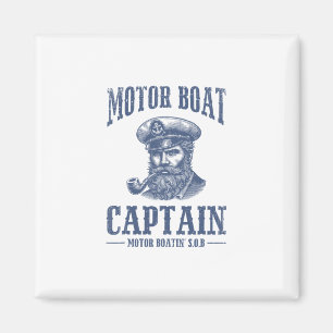 Funny Cruise Shirts For Men Motor Boat Captain Magnet