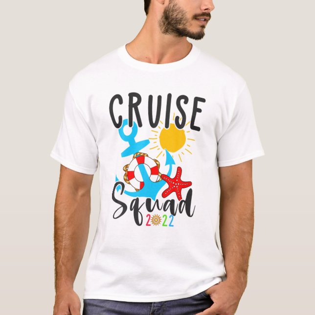 Funny Cruise Squad 2022 Sailing Cruising Tropical T-Shirt (Front)