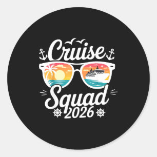 Funny Cruise Squad 2026 Summer Vacation Matching F Classic Round Sticker