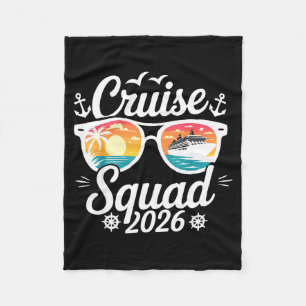Funny Cruise Squad 2026 Summer Vacation Matching F Fleece Blanket
