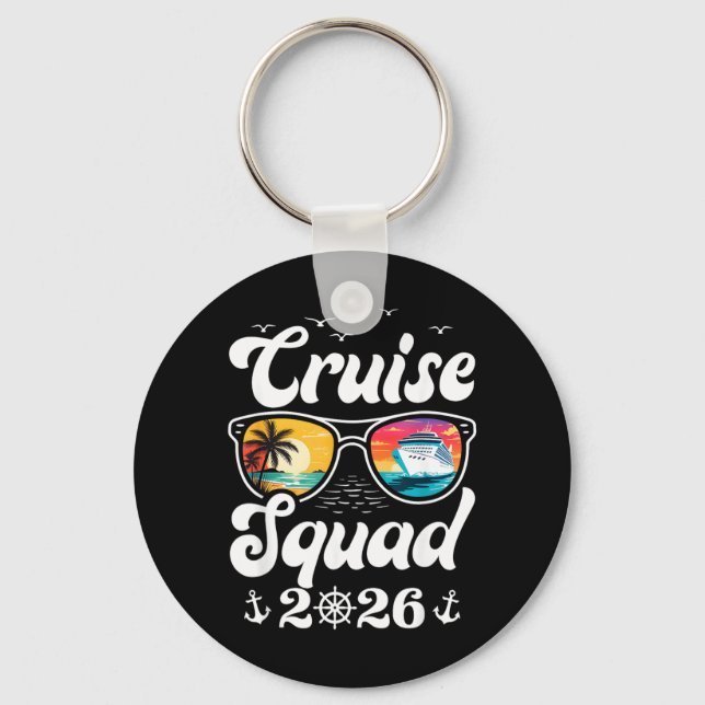 Funny Cruise Squad 2026 Summer Vacation Matching Key Ring (Front)