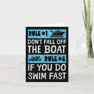 Funny Cruising Boating Boat Captain Cruise Family  Card