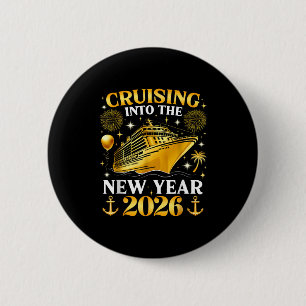 Funny Cruising Into 2026 New Year Matching Family  6 Cm Round Badge