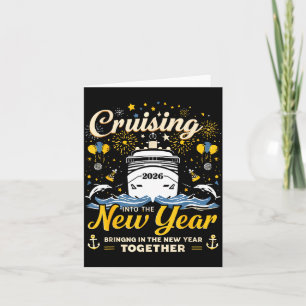 Funny Cruising Into 2026 New Year Matching Family  Card