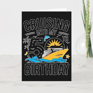 Funny Cruising Into My 50th Birthday Mediterranean Card
