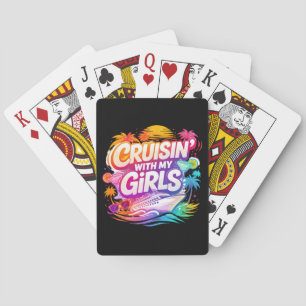 Funny Cruising with My Girls Colourful Cruise Ship Playing Cards