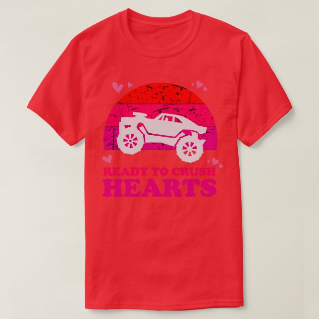 Funny Crush Hearts Quote Ix27M Ready To Crush Hear T-Shirt (Design Front)
