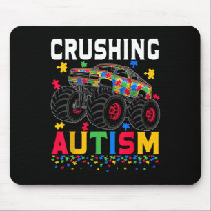 Funny Crushing Autism Awareness Monster Truck Puzz Mouse Pad