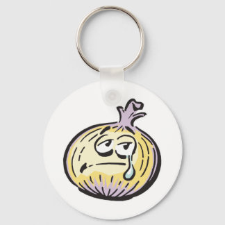 funny crying onion key ring