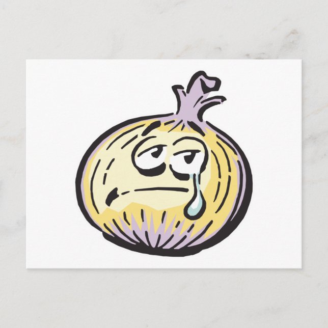 funny crying onion postcard (Front)