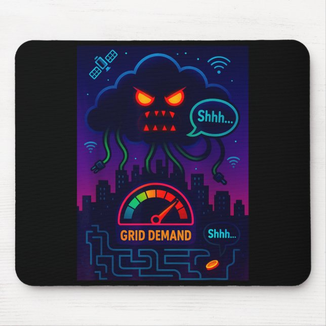 Funny Crypto Energy Environmental Satire Gift  Mouse Pad (Front)