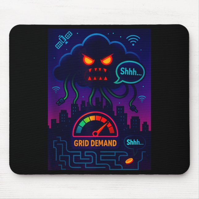 Funny Crypto Energy Environmental Satire Gift Tank Mouse Pad (Front)