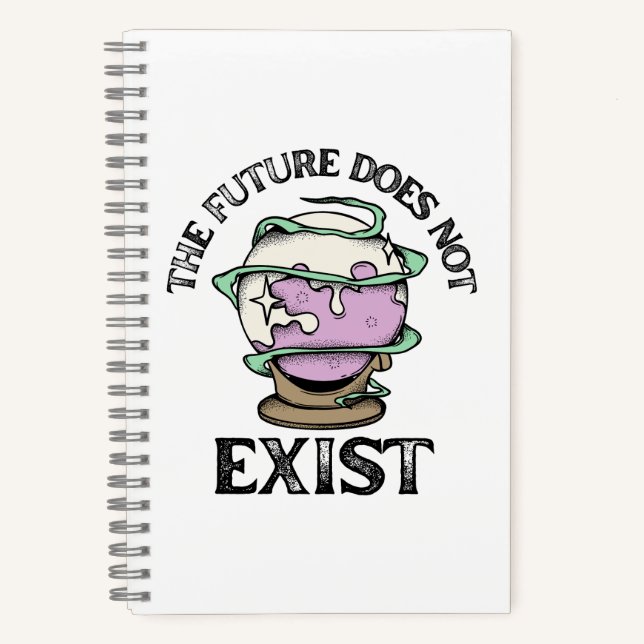 Funny Crystal Ball Fortune Teller Quote Notebook (Front)