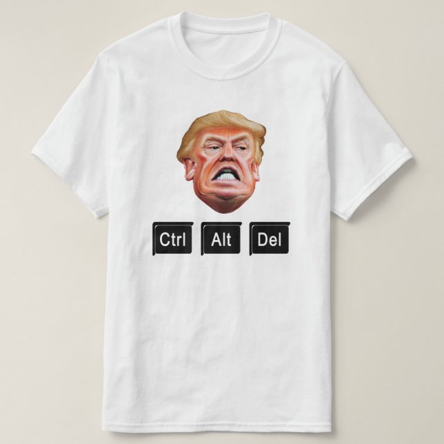 Funny CTRL ALT DEL Impeach Trump - Anti Trump T-Shirt (Design Front)