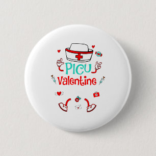 Funny Cu Valentines Day Nurse Crew Family Group 6 Cm Round Badge