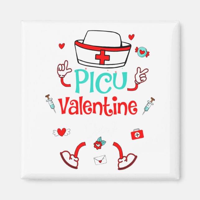 Funny Cu Valentines Day Nurse Crew Family Group  Magnet (Front)