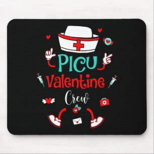 Funny Cu Valentines Day Nurse Crew Family Group Mouse Pad