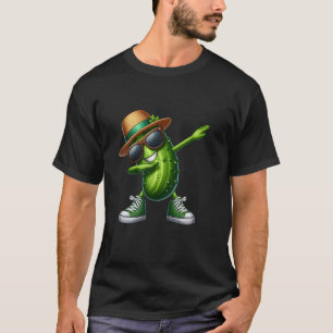 Funny cucumber Dabbing green cucumber vegetables T-Shirt