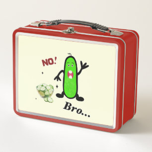 Funny cucumber metal lunch box