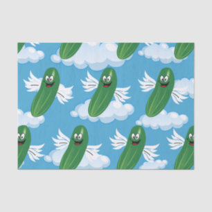 Funny Cucumber Pickles Food Humour Fantasy Tissue Paper
