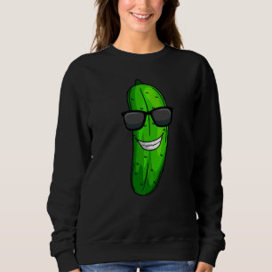 Funny Cucumber Sunglass Vegetable Sweatshirt