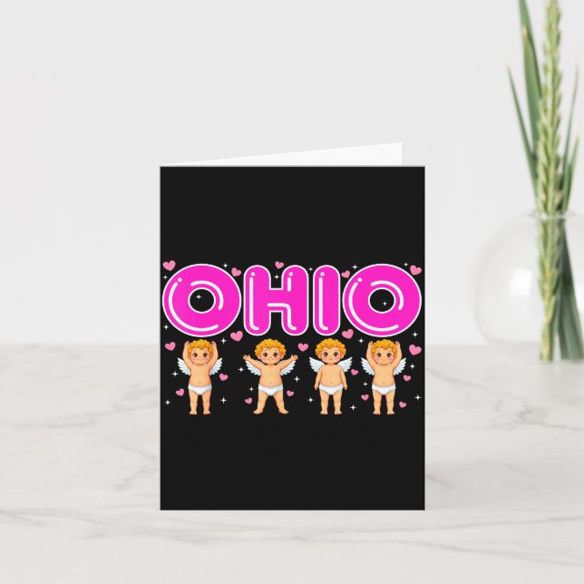 Funny Cud Ohio Midwestern Party O-h-i-o In Valenti Card (Front)