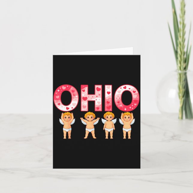 Funny Cud Ohio Midwestern Party O-h-i-o In Valenti Card (Front)