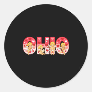 Funny Cud Ohio Midwestern Party O-h-i-o In Valenti Classic Round Sticker