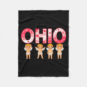 Funny Cud Ohio Midwestern Party O-h-i-o In Valenti Fleece Blanket
