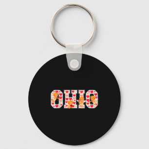 Funny Cud Ohio Midwestern Party O-h-i-o In Valenti Key Ring