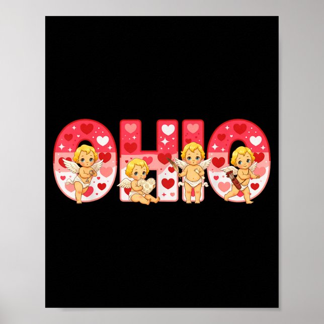 Funny Cud Ohio Midwestern Party O-h-i-o In Valenti Poster (Front)