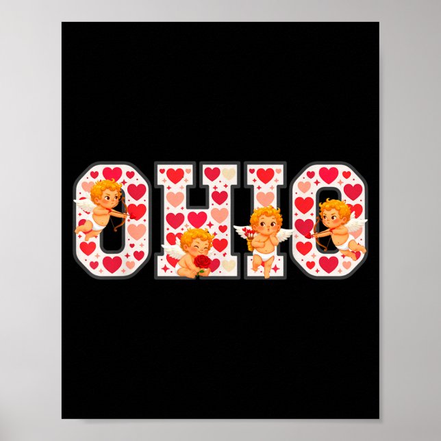 Funny Cud Ohio Midwestern Party O-h-i-o In Valenti Poster (Front)