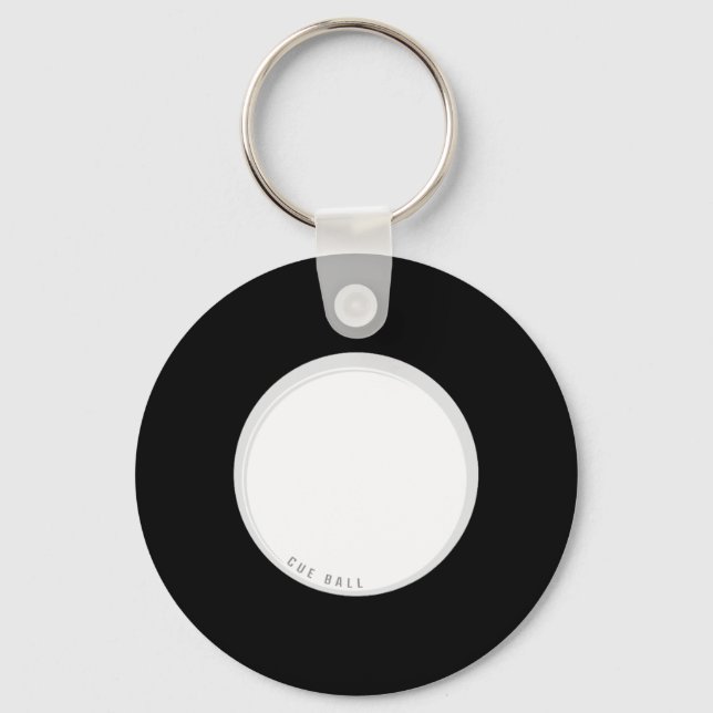Funny Cue Ll Billiards Main Ll  Key Ring (Front)