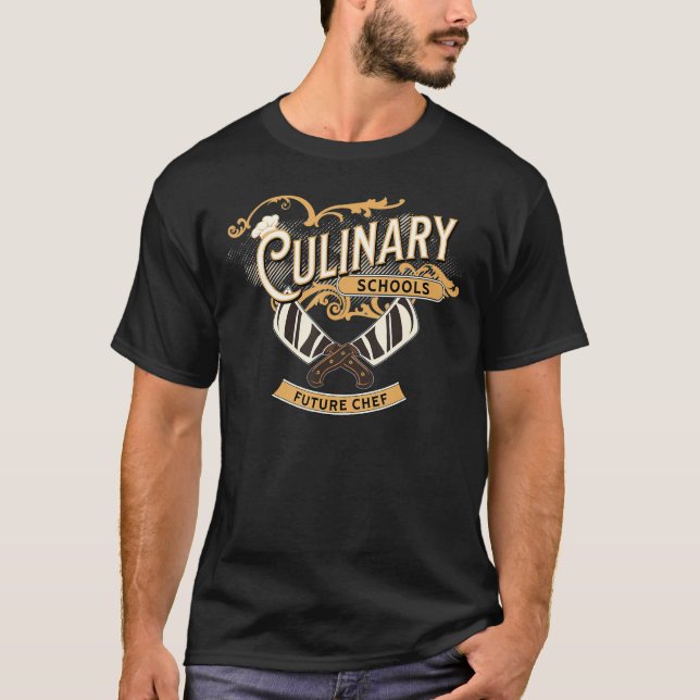 Funny Culinary School Design, Future Chef Student  T-Shirt (Front)